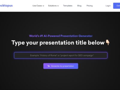 Decktopus: Make your presentations stunning with AI.