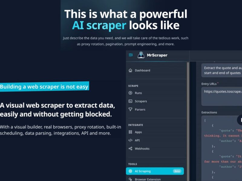 Mr Scraper: Automate Your Data Scraping with AI Tool