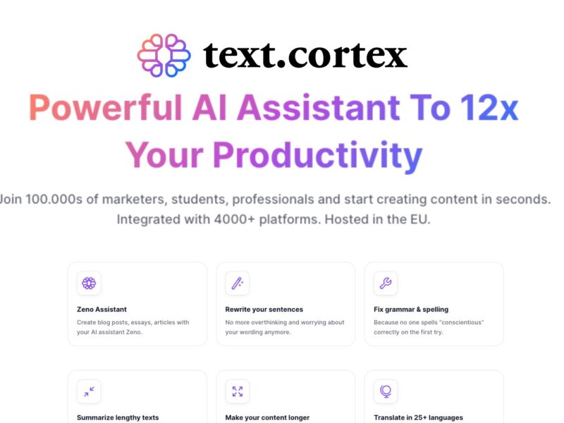 Text.Cortex: The AI writing assistant that helps you shine.