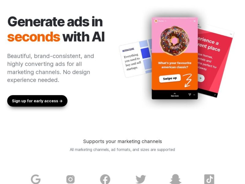 Clickable : Generate ads in seconds with AI