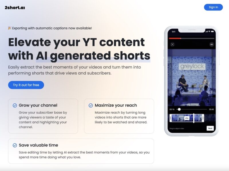 2short.ai: AI-Powered Tool for Creating Engaging YouTube Shorts