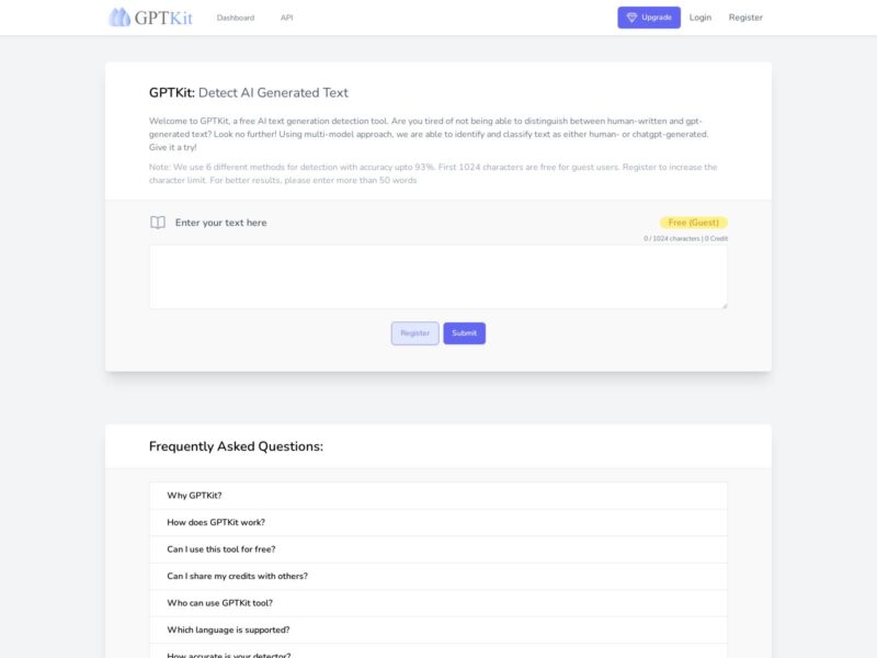 GPTKit : AI text detection tool