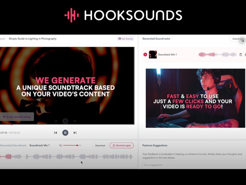 HookSounds AI Studio: AI-Powered Video Soundtrack Editing