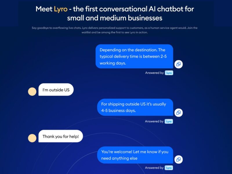 Lyro by Tidio: Increase Customer Engagement and Sales with Chatbots