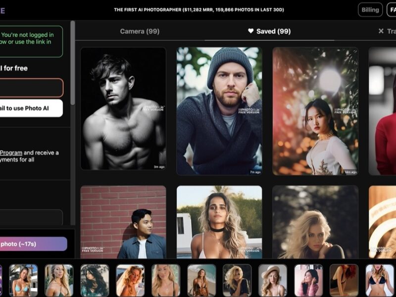 Photo AI: Create AI-Generated Photos with a Virtual Photo Studio and Photo-Editing Suite