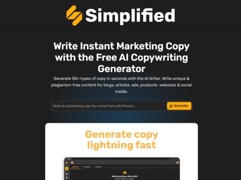 Simplified : AI Rewriter Tool Rewrite Your Copy in a Single Click