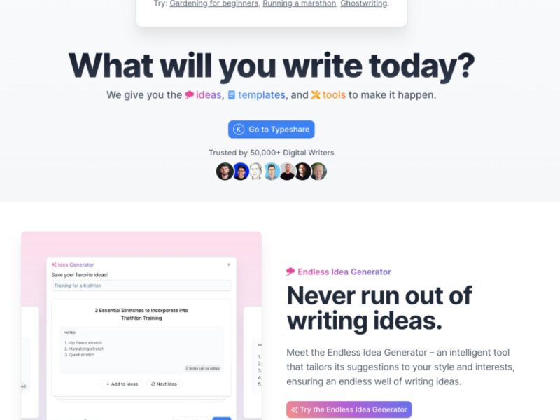 Never Stress About Coming Up With Ideas Again with Typeshare's Endless Idea Generator