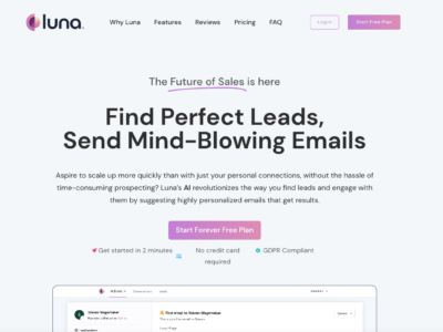 Luna: Find Perfect Leads, Send Mind-Blowing Emails