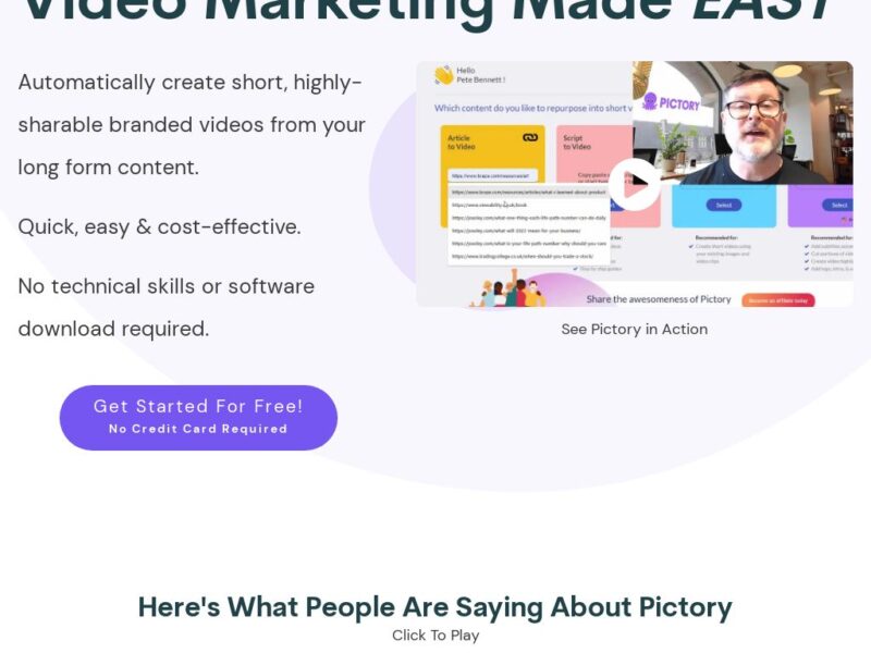 Pictory: Easy Video Creation for Content Marketers